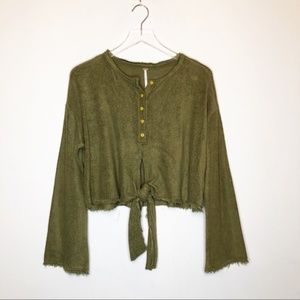 Free People Emma's Henley Top  ~ Size XS